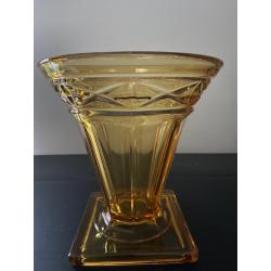 Zware amberkleurige ART DECO vaas uit de vintage jaren '20