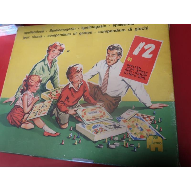 gezelschapsspel spelletjes doos retro vintage