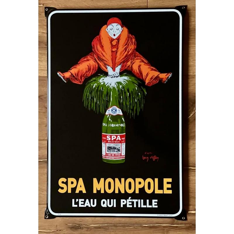 Emaille reclamebord Spa Monopole
