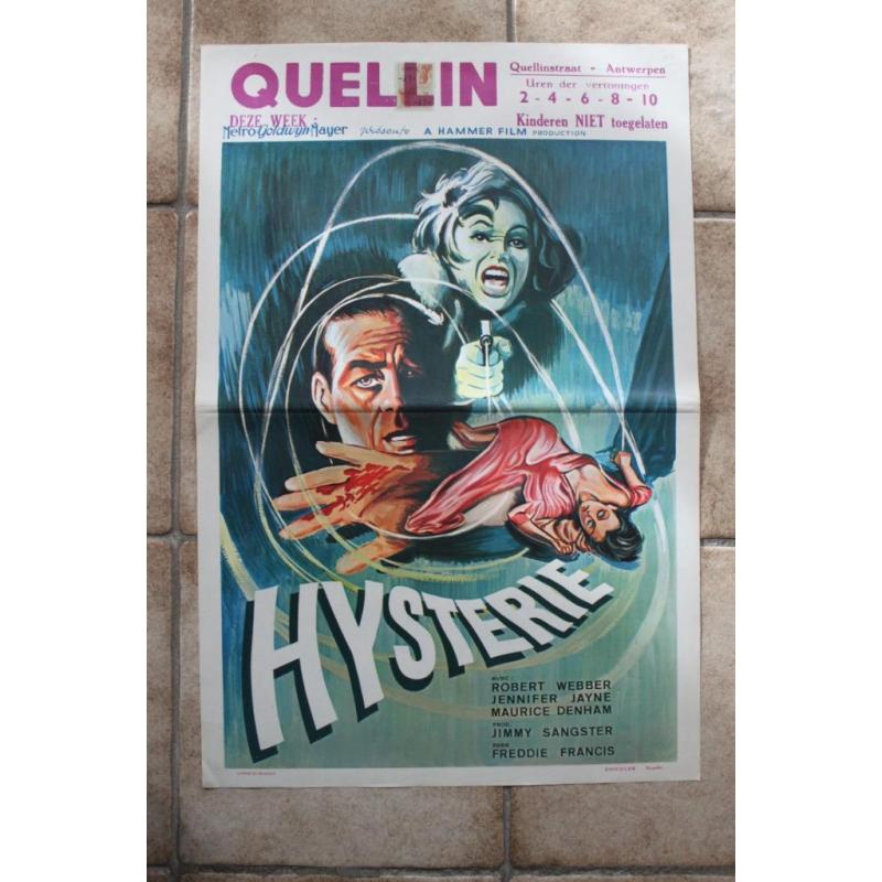 filmaffiche Hysteria 1965 Hammer film filmposter